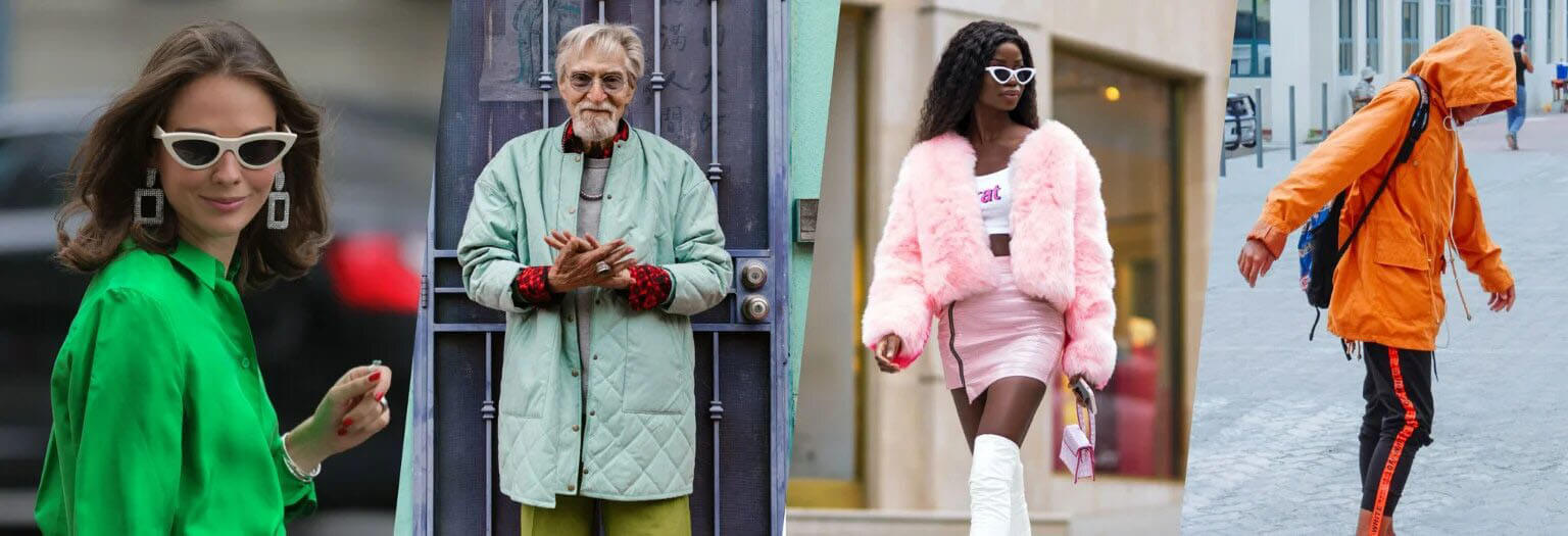 Persons wearing color trends 2023 clothes